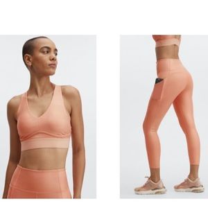 Fabletics Metallic Peach Workout Set